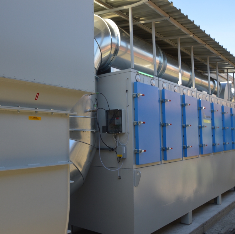 Filtro de coalescencia MCOS para la aspiración eficaz de nieblas y humos de aceite en sistemas industriales. filtro de coalescencia para nieblas de aceite mcos hf group