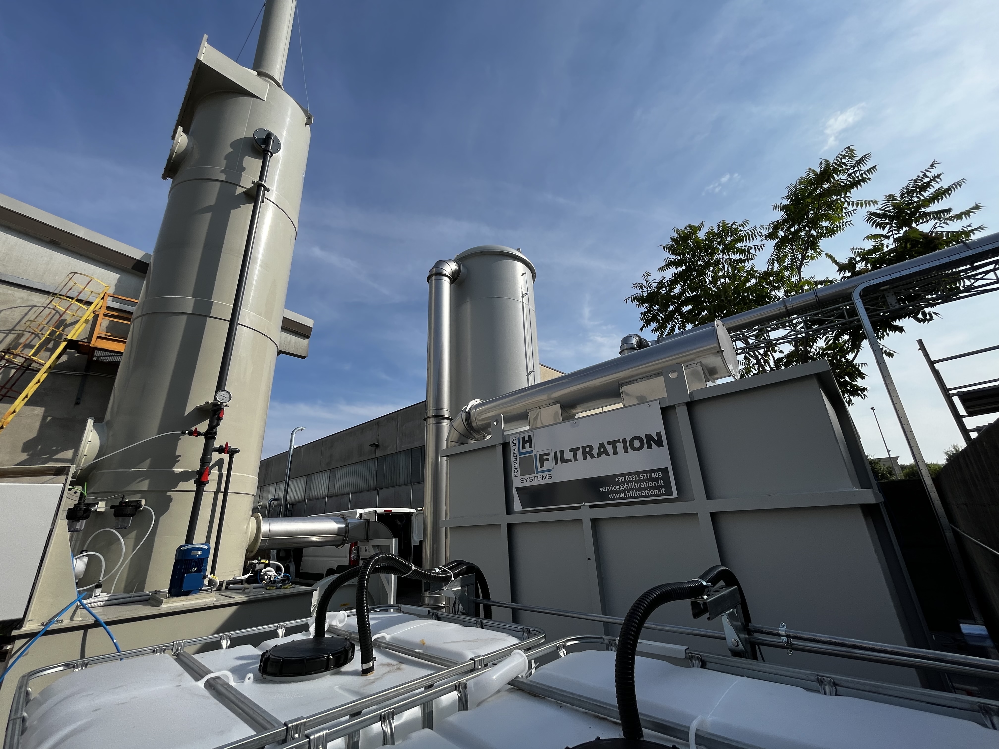 Torre de lavado SCRUBBER para el tratamiento eficiente de gases y vapores contaminantes. torre de lavado scrubber para la reduccion de cov hf group